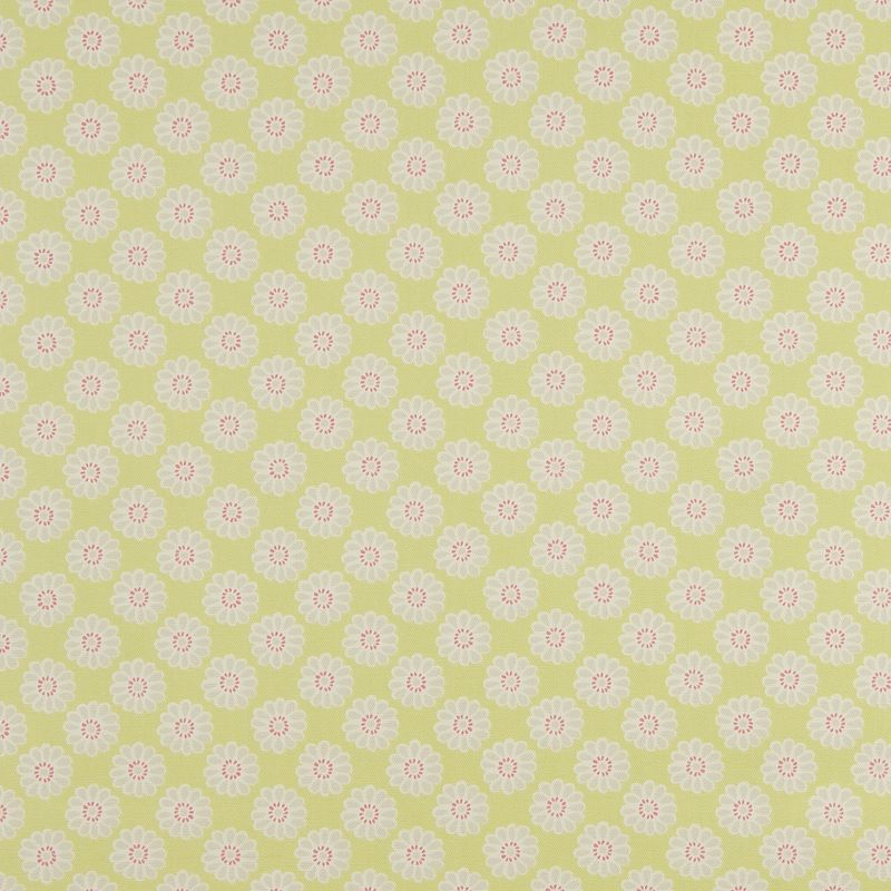 Daisy Lime Green Oilcloth Tablecloth by Clarke and Clarke