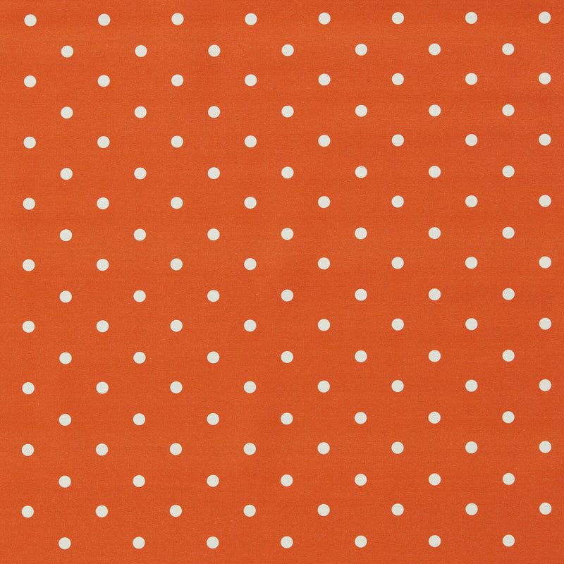 Dotty Sunset Orange Oilcloth Tablecloth