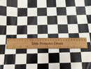 Black Chef Original Racing Check Vinyl Oilcloth Tablecloth