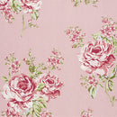 Flora Rose Pink Oilcloth Tablecloth Clarke and Clarke  120cm x 132cm  - Warehouse Clearance