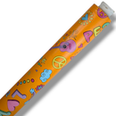 Flower Power Orange PVC Vinyl Tablecloth 15.8 Metres x 140cm Roll