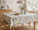 Folki GREY CHARTREUSE Scandi Oilcloth Tablecloth Clarke and Clarke