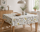 Folki GREY CHARTREUSE Scandi Oilcloth Tablecloth Clarke and Clarke