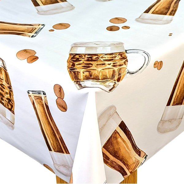 Beer Glasses Vinyl Tablecloth