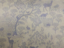 Woodland Life Blue Oilcloth Tablecloth