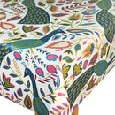 Square PVC Tablecloth Fryetts Peacock Teal Oilcloth 132cm