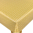 Geo Geometric Ochre Oilcloth Tablecloth Clarke and Clarke 180cm x 132cm - Warehouse Clearance