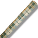 Green and Cream Check PVC Vinyl Tablecloth 9.6 Metres x 140cm