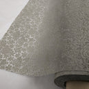 Grey Floral Lace  PVC Vinyl Wipe Clean Tablecloth 110cm x 130cm Warehouse Clearance