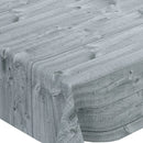 Grey Wood PVC Vinyl Wipe Clean Tablecloth  250cm x 140cm Warehouse Clearance