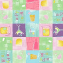 Happy Hour Pastel  PVC Tablecloth 20 Metres Roll