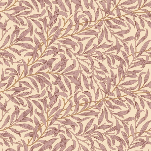 Heritage Willow Rosewood Vinyl Oilcloth Tablecloth