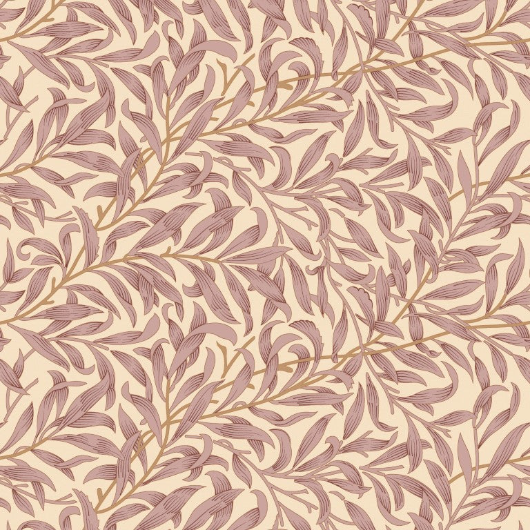 Heritage Willow Rosewood Vinyl Oilcloth Tablecloth