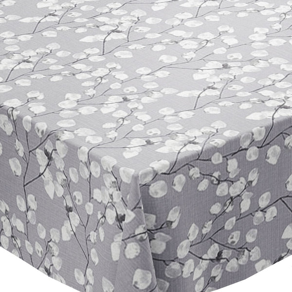 Honesty Grey PVC Vinyl Wipe Clean Tablecloth 90cm x 140cm Warehouse Clearance