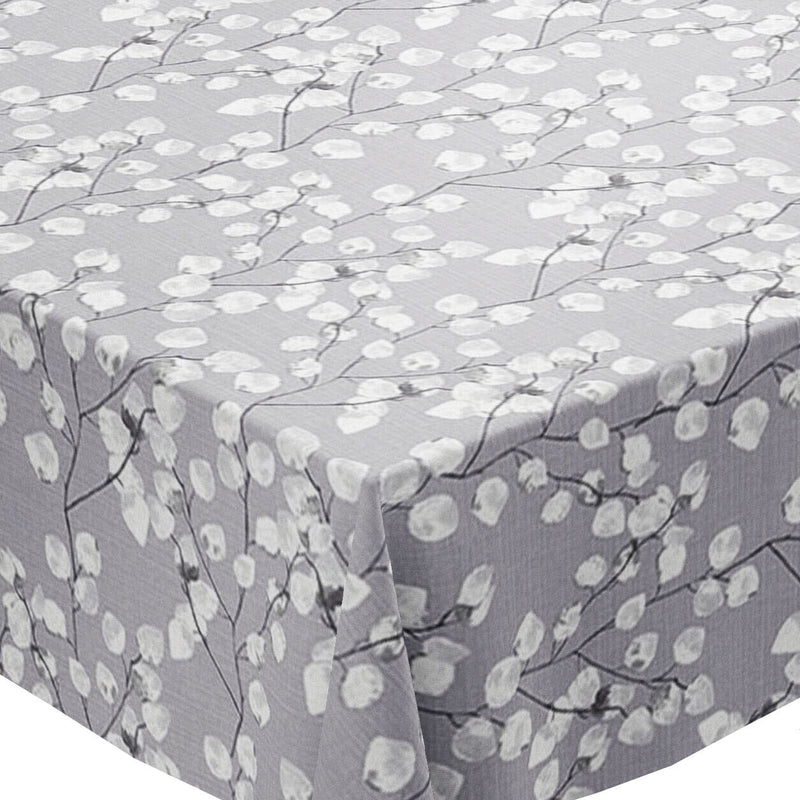 Honesty Grey PVC Vinyl Wipe Clean Tablecloth 120cm x 120cm Warehouse Clearance