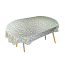 Honesty Floral Sage Green Tex Vinyl Oilcloth Tablecloth