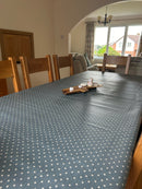 Carousel Wedgewood Polka Dot Oilcloth Tablecloth I-Liv