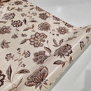 Classic Floral Pattern Brown, Taupe, Beige Vinyl Oilcloth Tablecloth