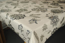 Jacobean Floral Grey PVC Vinyl Wipe Clean Tablecloth  100cm x 140cm Warehouse Clearance