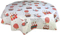 Santa Lapland Grey vinyl tablecloth Round 140cm -Warehouse Clearance