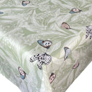 Leaves and Butterflies Sage green PVC Vinyl Wipe Clean Tablecloth  200cm x 120cm Warehouse Clearance