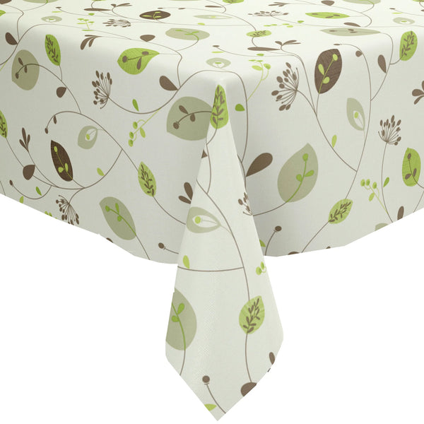 Leaves and Stems vinyl tablecloth 300cm x 140cm Warehouse Clearance
