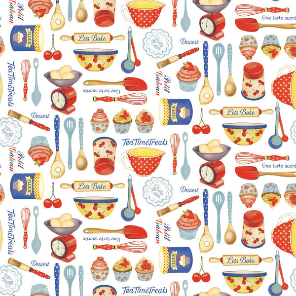Lets Bake PVC Vinyl Wipe Clean Tablecloth  100cm x 140cm Warehouse Clearance