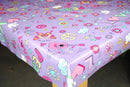 Love Peace Hearts Butterfly Lilac PVC Vinyl Wipe Clean Tablecloth 200cm x 140cm Warehouse Clearance