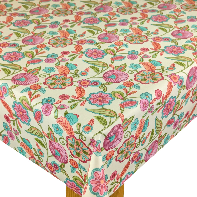 Camellia Summer Matt Oilcloth Tablecloth