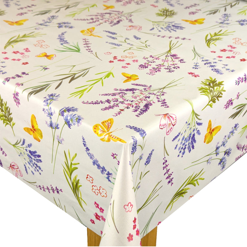 Summer Butterfly Floral Multi Tex Vinyl Oilcloth Tablecloth