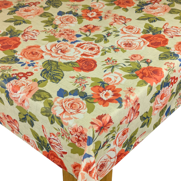 Genevieve Spice Matt Oilcloth Tablecloth