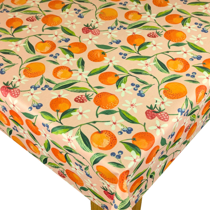 Orange Blossom Blush Matt Oilcloth Tablecloth