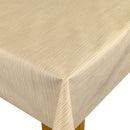 Wavy Lines on Beige Linen Effect Vinyl Oilcloth Tablecloth