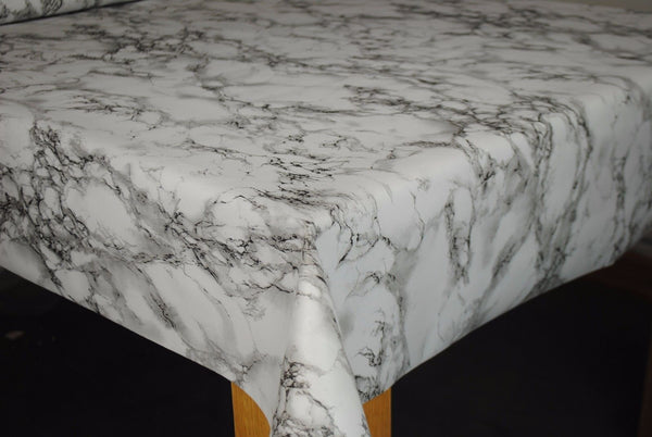 Marble Granite Effect Grey PVC Vinyl Wipe Clean Tablecloth  100cm x 140cm Warehouse Clearance
