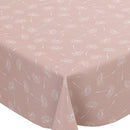 Megan Pink  PVC Vinyl Wipe Clean Tablecloth OVAL  180cm x 140cm Warehouse Clearance