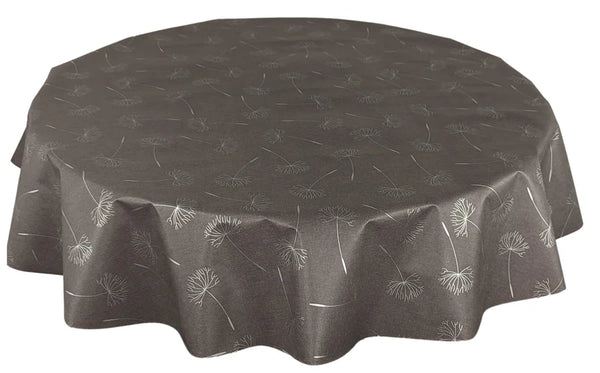 Megan Slate PVC Vinyl Wipe Clean Tablecloth  ROUND  140cm-Print Faults-  Warehouse Clearance