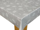 Megan Grey PVC Vinyl Wipe Clean Tablecloth  130cm x 140cm Warehouse Clearance