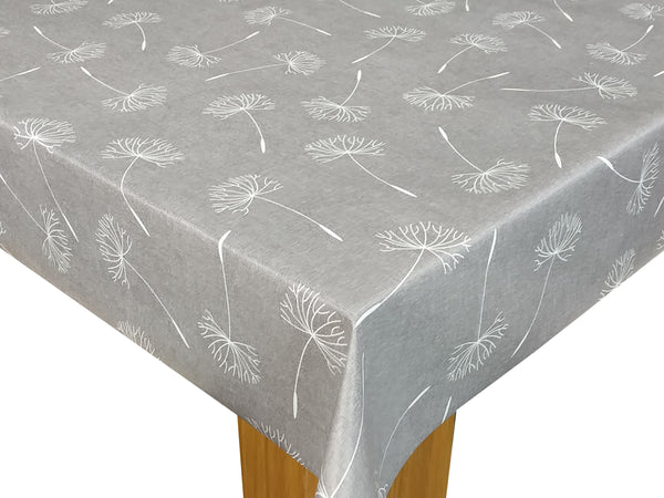 Megan Grey PVC Vinyl Wipe Clean Tablecloth  120cm x 140cm Warehouse Clearance