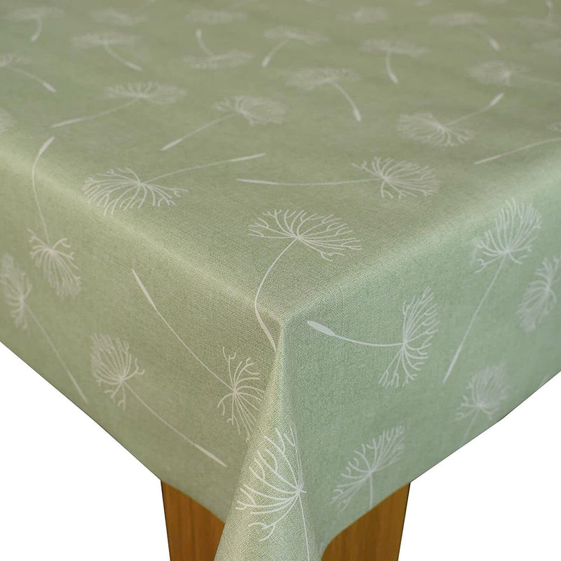 Megan Green PVC Vinyl Wipe Clean Tablecloth 90cm x 140cm Warehouse Clearance