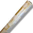 Merry Christmas Silver and Gold Wipe Clean Tablecloth Roll | 20m x 140cm | Clearance