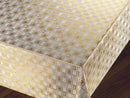Metallic Gold Hearts PVC Vinyl Wipe Clean Tablecloth  300cm x 140cm Warehouse Clearance