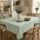 Duckegg Green Linen Effect Tex Vinyl Oilcloth Tablecloth