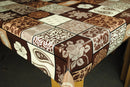 Mocca Chocca Brown PVC Vinyl Tablecloth 20 Metres Roll - Warehouse Clearance