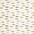 Mr Fish Saffron Multi Oilcloth Tablecloth