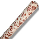 Vintage Santa Red and Natural  Christmas PVC Vinyl Oilcloth Tablecloth