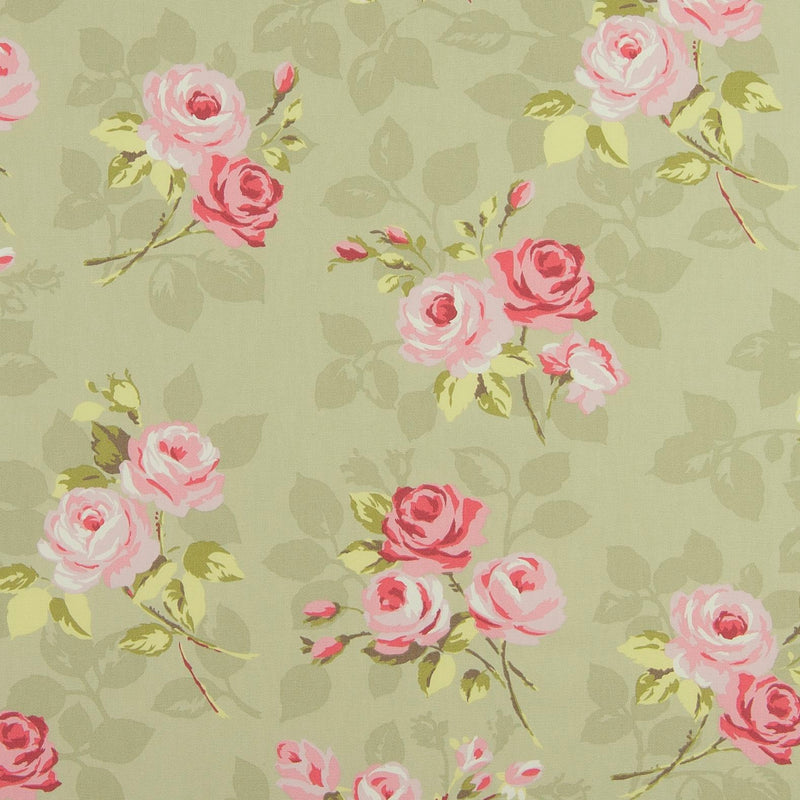 Nancy Rose Sage Green  Oilcloth Tablecloth