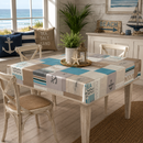 Nautical Sea Fish Harbour Tex Vinyl Oilcloth Tablecloth