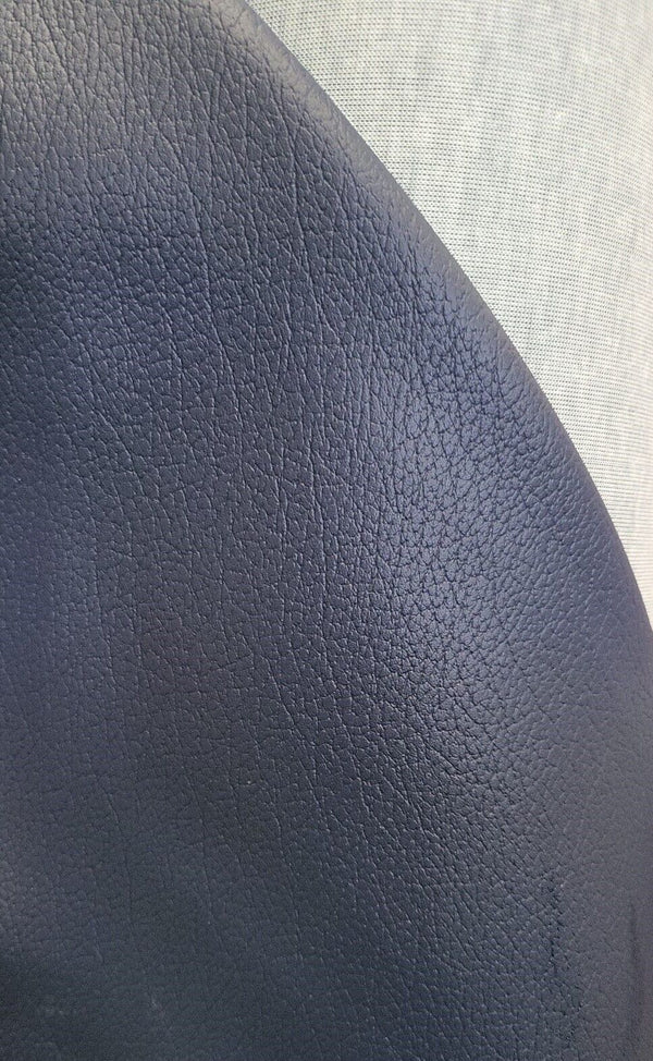 Navy Blue  Faux Leather Textured Upholstery Vinyl, FR, 100cm x 137cm -Warehouse Clearance