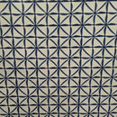 Nusa Geometric Batik Triangles Blue Oilcloth Tablecloth