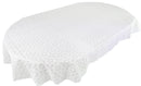 Angel White Lace PVC Vinyl Wipe Clean OVAL Tablecloth 180cm x 140cm Warehouse Clearance